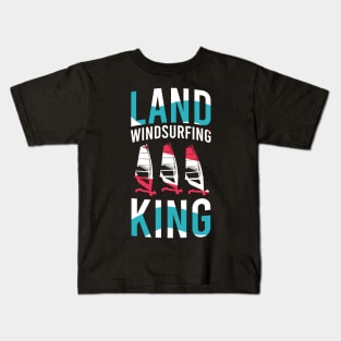 land windsurfing king / windsurfing gift idea / land windsurfing present Kids T-Shirt